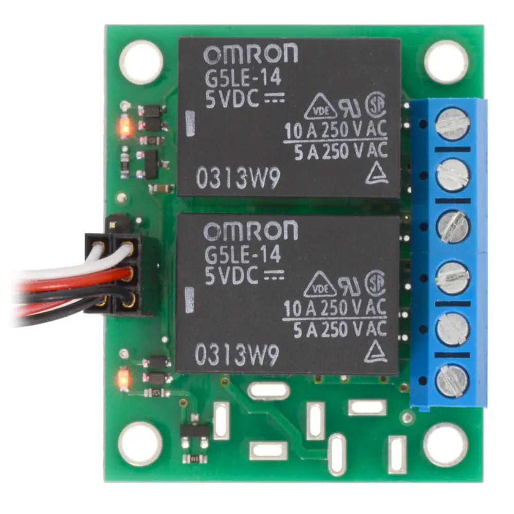 Pololu Basic 2-Channel SPDT Relay Carrier w/ 5VDC Relays (Assembled)