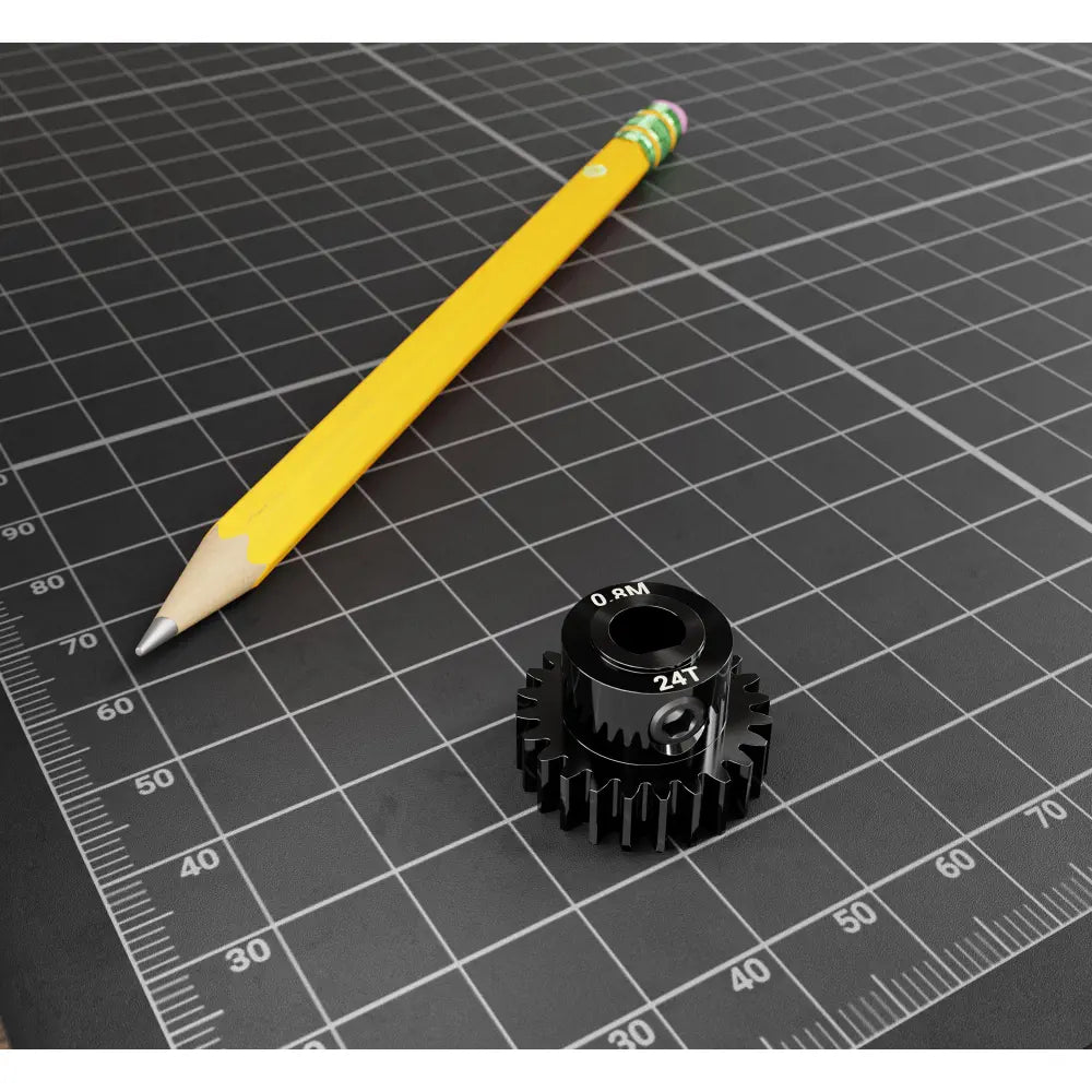 ServoCity 2303 Series, MOD 0.8 Pinion Gear (6mm D-Bore, 24 Tooth)