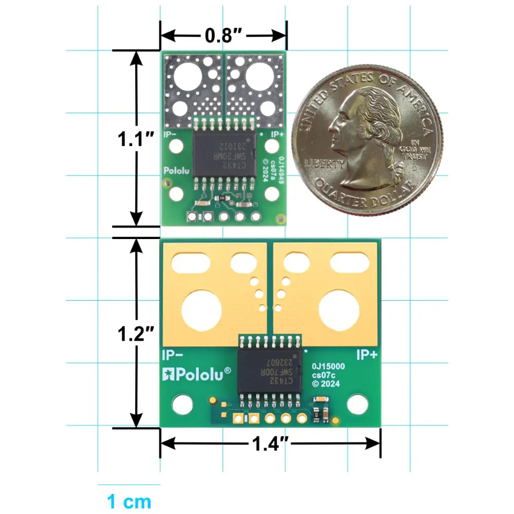 Pololu CT433-HSWF20MR TMR Current Sensor Compact Carrier -20a to +20A, 3.3V