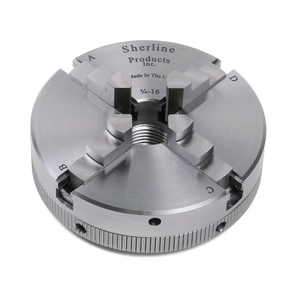 Sherline 2.5" 4-Jaw Self Centering Chuck (12mm x 1mm)