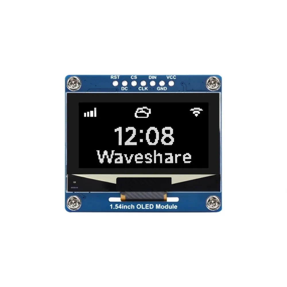 Waveshare 1.54" OLED Display Module, 128×64 Resolution, SPI/I2C Communication (Blue)