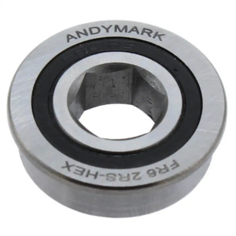 AndyMark 3/8 (0.375) in. Hex ID 7/8 (0.875) in. OD Sealed Flanged Bearing (FR62RS-Hex)