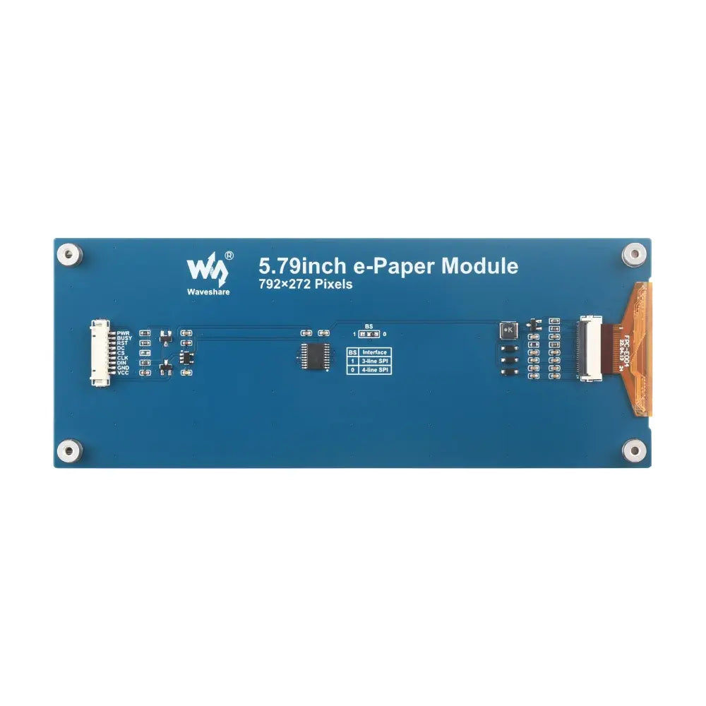 Waveshare 5.79" E-Paper Module (B), E-Ink Display, 792x272, Red/Black/White, SPI Interface