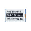 Waveshare 2.7" E-Paper E-Ink Display Module for Raspberry Pi Pico, 264×176, Black / White, 4 Grayscale, SPI