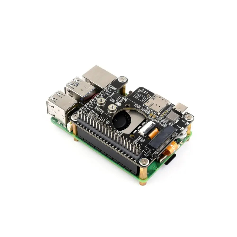 Waveshare PCIe to 5G/4G/3G HAT for Raspberry Pi 5, Compatible w/ 3042/3052 Packages SIMCom/Quectel 5G (SIM8262A-M2)