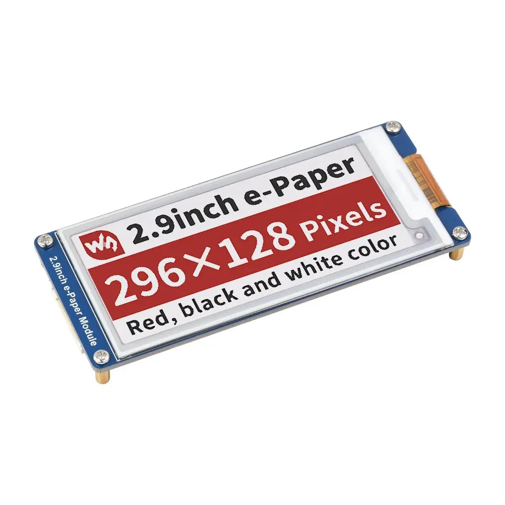 Waveshare 2.9" E-Paper E-Ink Display Module (B), 296×128, Red / Black / White, SPI