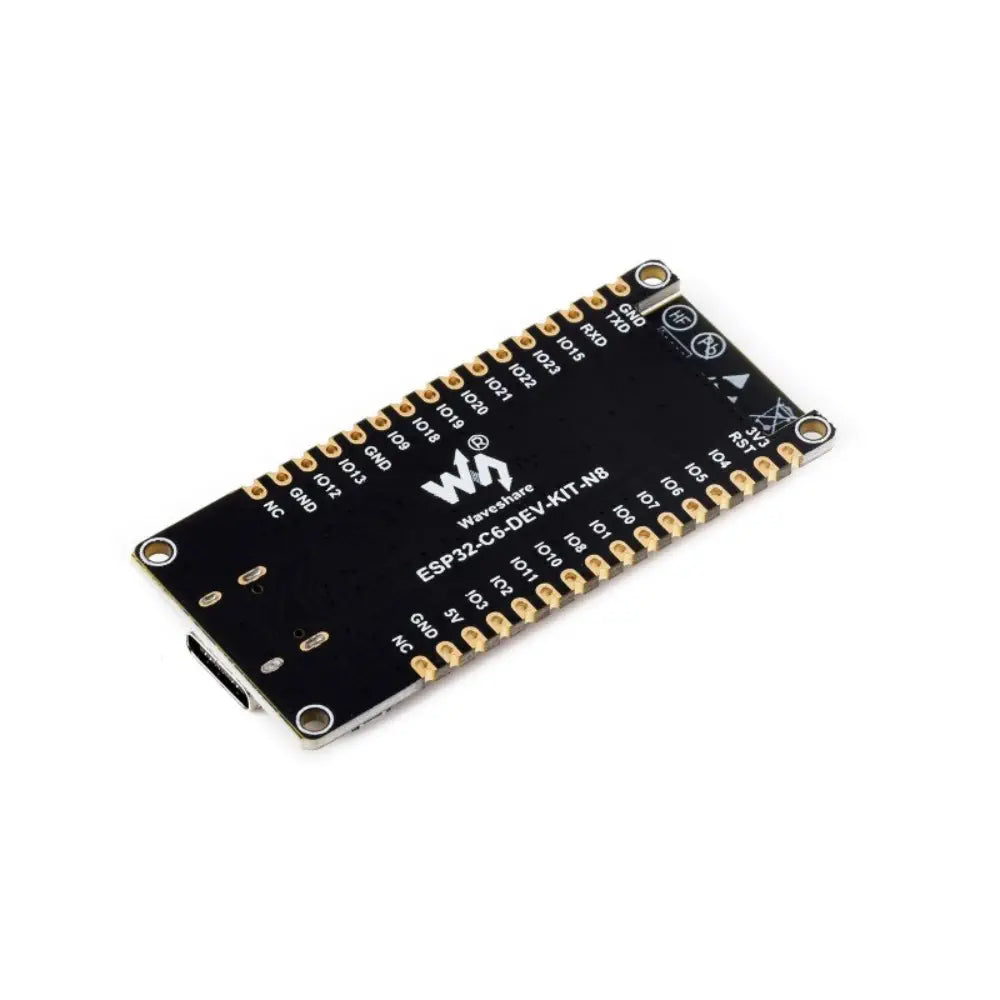 Waveshare ESP32-C6 Microcontroller, WiFi 6 Dev Board, 160MHz Single-Core, ESP32-C6-WROOM-1-N8 Module (No Headers)