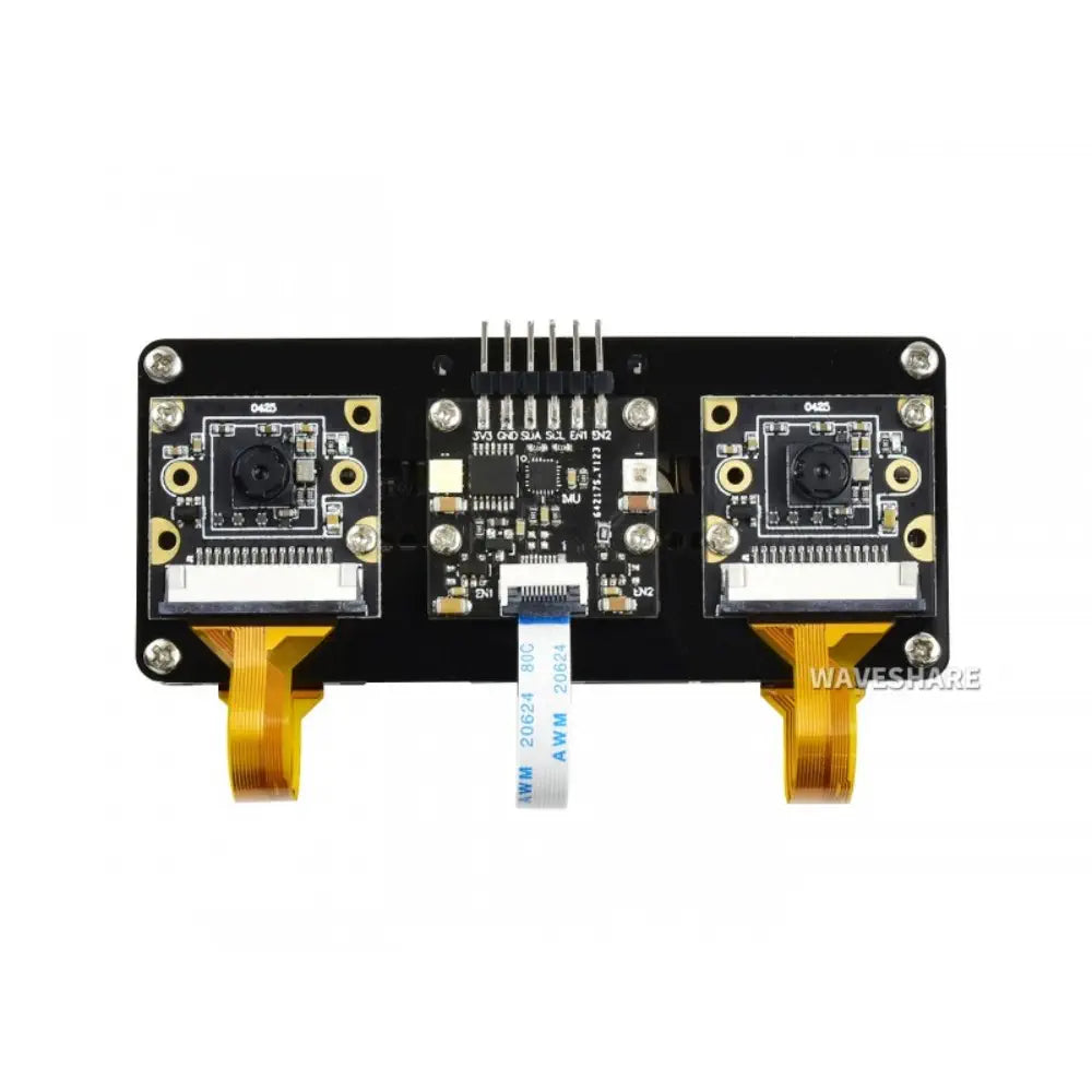 Waveshare Binocular Stereo Vision Expansion Board for Raspberry Pi Compute Module CM3 Lite / CM3+ Lite, Small Size