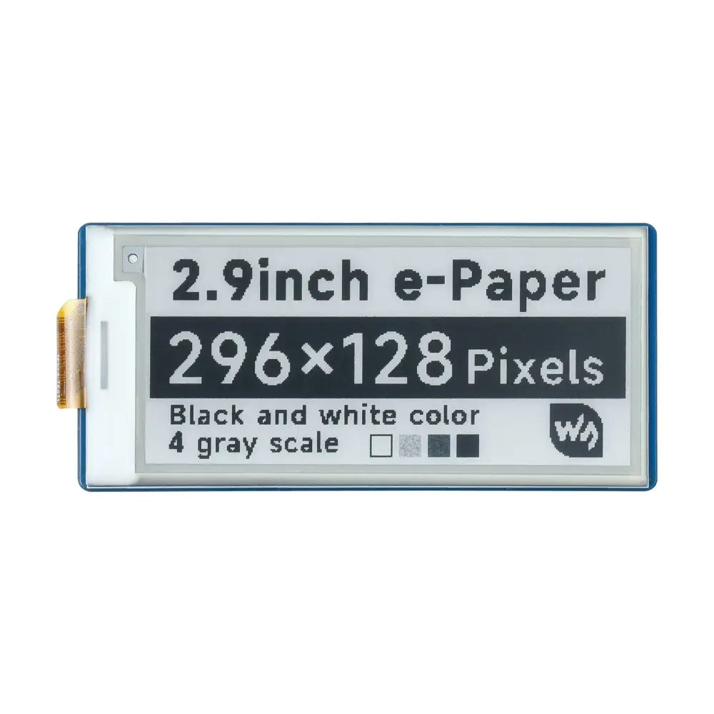 Waveshare 2.9" E-Paper E-Ink Display Module for Raspberry Pi Pico, 296×128, Black / White, SPI