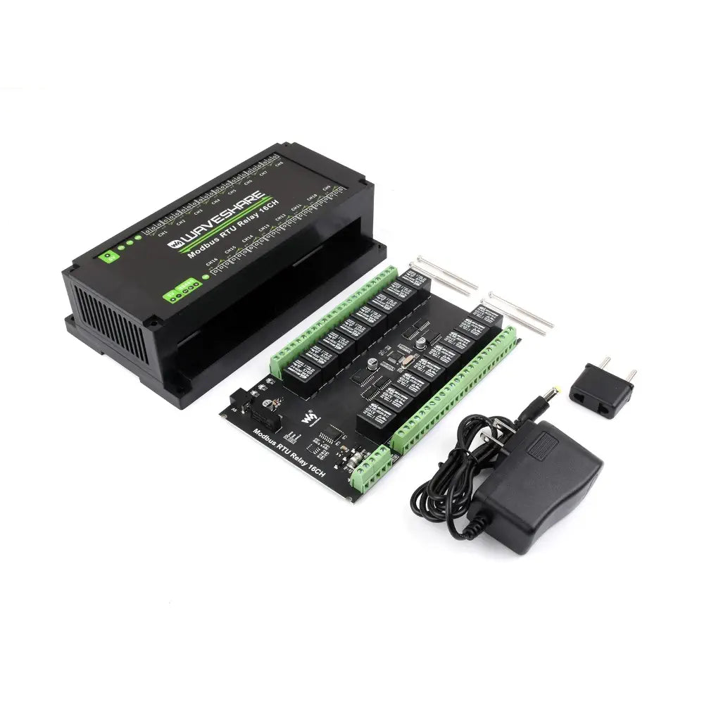 Waveshare Modbus RTU 16-Ch Relay Module, RS485 Interface, w/ Multiple Isolation Protection Circuits