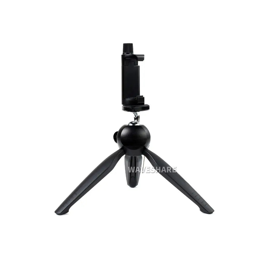Waveshare Portable Mini Tripod, 360° Rotation, Ideal for Raspberry Pi HQ Camera, CM-STEREO-VISION-BOARD, Smartphone (55-88mm width)