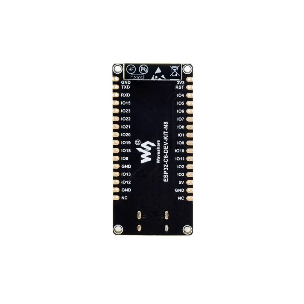 Waveshare ESP32-C6 Microcontroller, WiFi 6 Dev Board, 160MHz Single-Core, ESP32-C6-WROOM-1-N8 Module (w/ Headers)