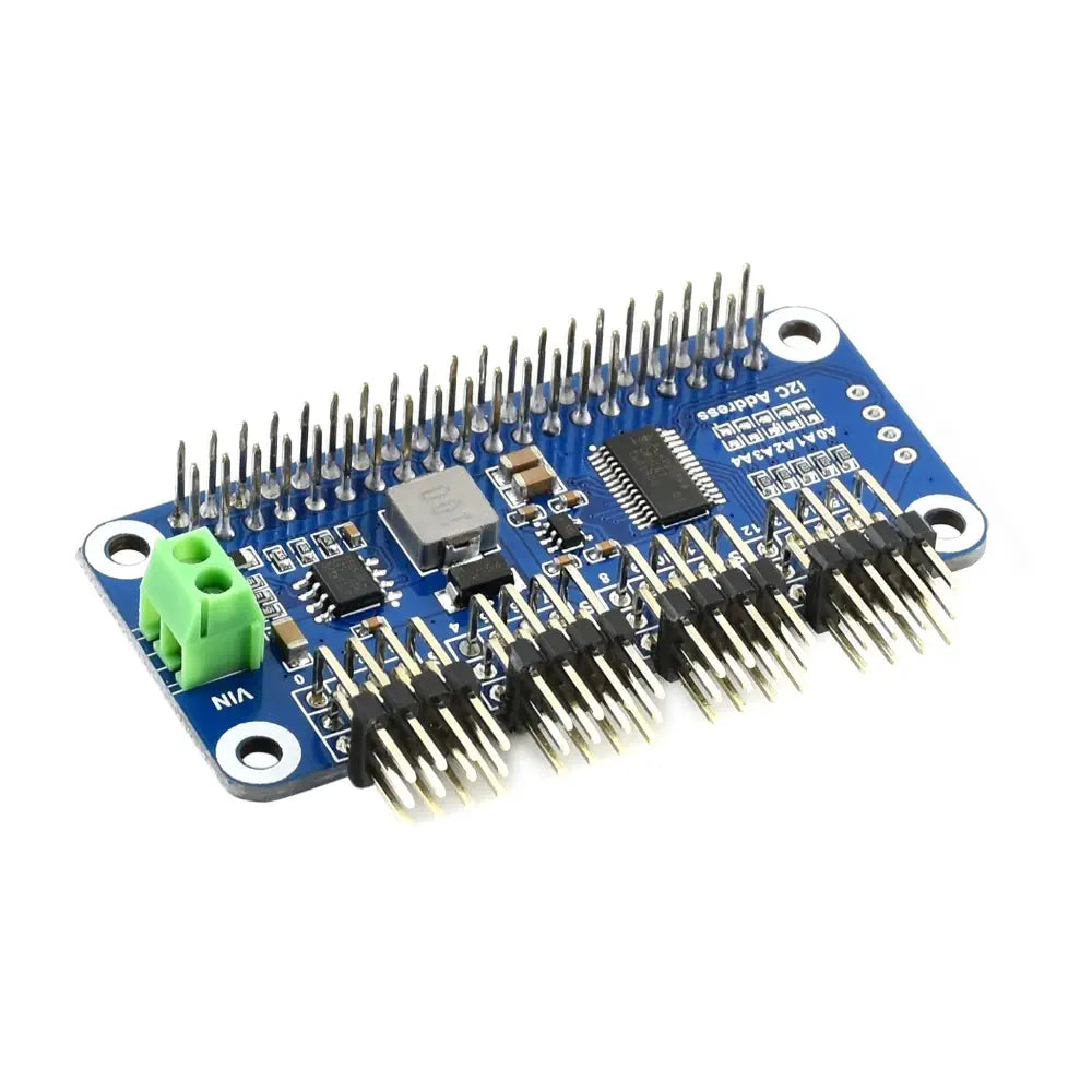 Waveshare Servo Driver HAT (B) for Raspberry Pi, 16-Channel, 12-Bit, I2C