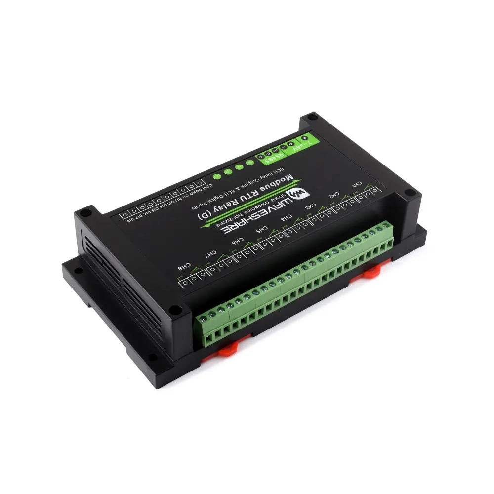 Waveshare Industrial Modbus RTU 8-Ch Relay Module w/ Digital Input & RS485 Interface