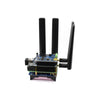 Waveshare RM500U-CNV 5G HAT for Raspberry Pi, Quad Antenna LTE-A, Multi Band, 5G/4G/3G (Case, US)