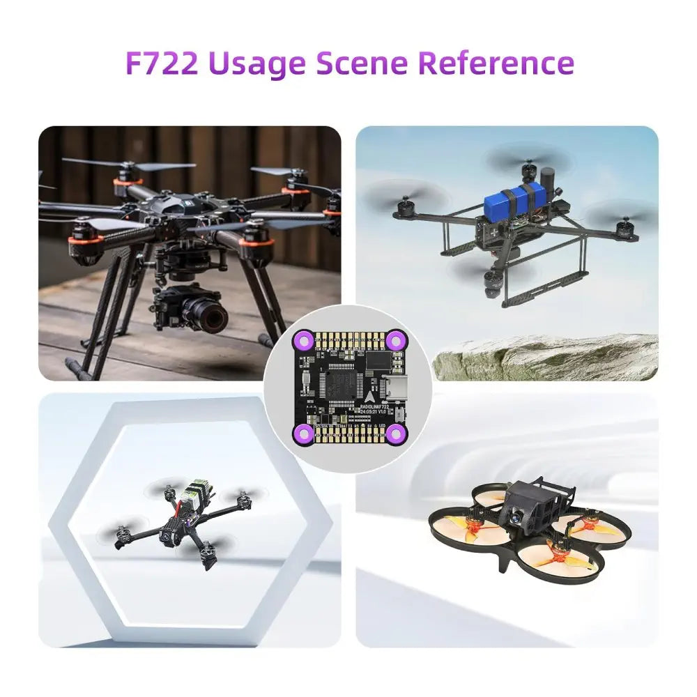 Radiolink F722 Racing Flight Controller Integrated OSD BEC Open-Source Betaflight