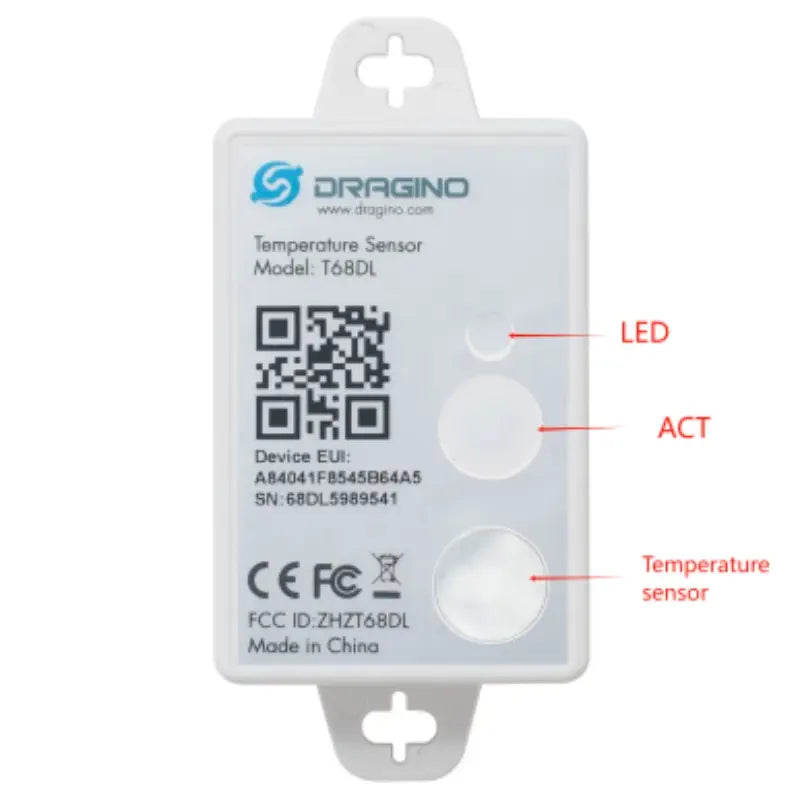 Dragino T68DL LoRaWAN IP68 Temp. Sensor (2400mAh Li/SOCl2 / EU868)