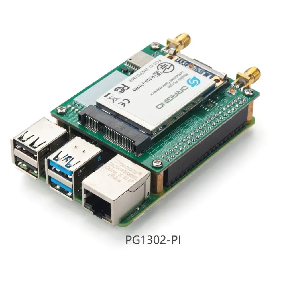 Dragino PG1302 LoRaWAN Concentrator w/ RPi Converter Board for RPI 3/4 (EU868)