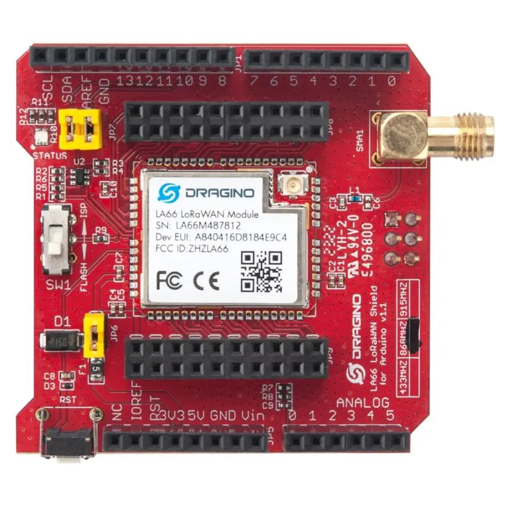 Dragino LA66 LoRaWAN Shield (EU868)