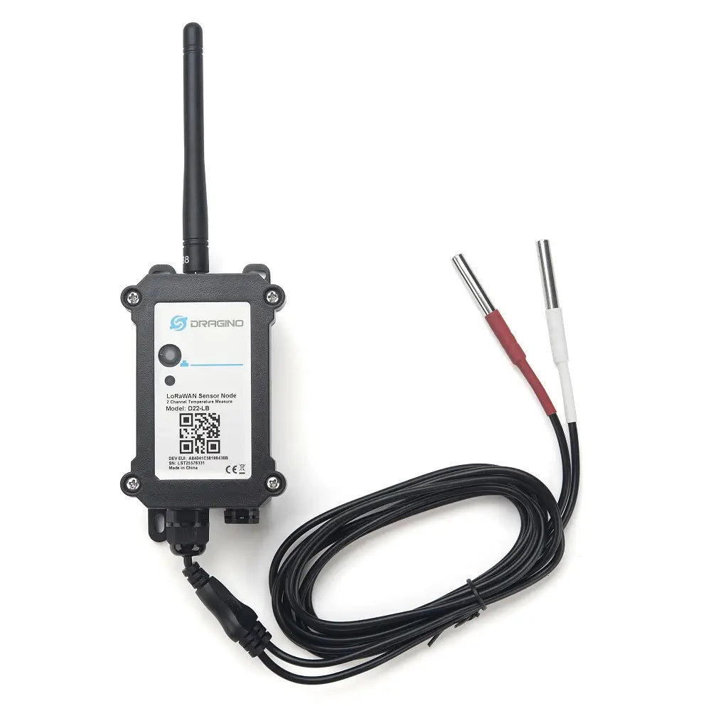 Dragino D22-LB LoRaWAN Outdoor Temp. Sensor Node 2 Probes (8500mAh Li/SOCl2 / EU868)