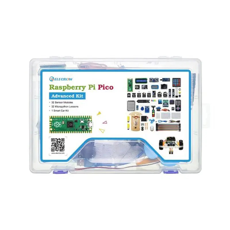 Elecrow Raspberry Pi Pico Advanced Kit w/ 32 Modules & 32 Projects (w/o Raspberry Pi Pico Board)