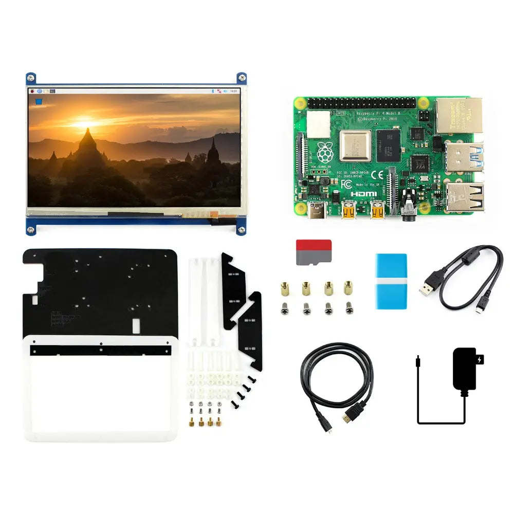 Waveshare 7in Capacitive Touch LCD Display Kit for Raspberry Pi 4 w/ UK Plug