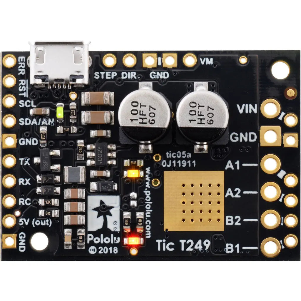 Tic T249 USB Multi-Interface Stepper Motor Controller (10 V to 47 V)