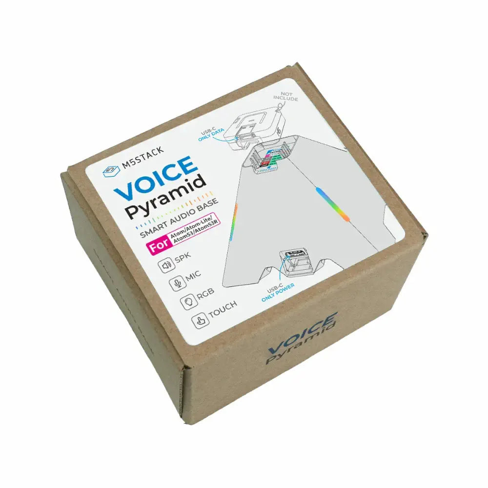 Voice Pyramid Smart Speaker Base for M5Stack Atom (w/o Atom Voice)