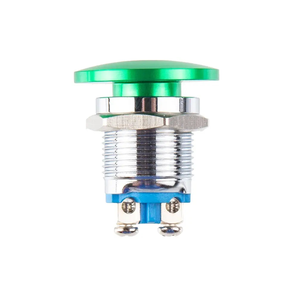 Sparkfun Metal Mushroom Head Pushbutton - Panel Mount (16mm, Green)