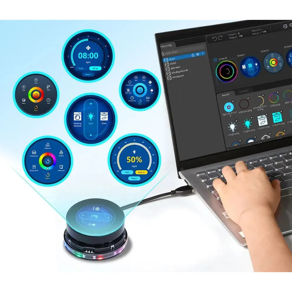 CrowPanel 1.46"-HMI ESP32 Rotary Display 360*360 IPS Round Touch Knob Screen