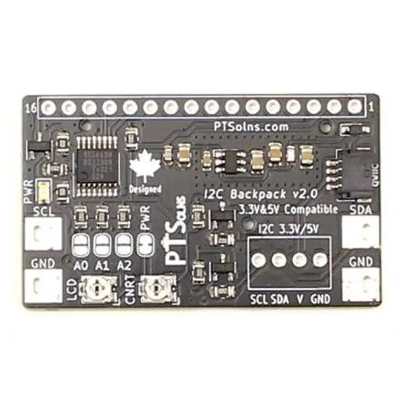 PTSolns I2C Backpack for 1602 and 2004 LCD Kit