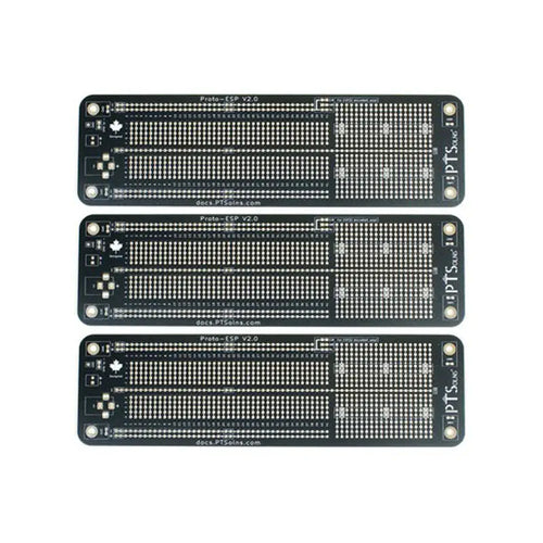 PTSolns Proto-ESP Prototyping Solderable Breadboard for ESP32/ESP8266 (3x)