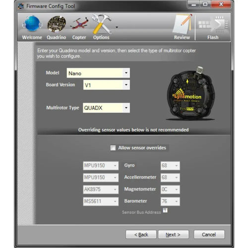 Quadrino FCT (Firmware Configuration Tool)