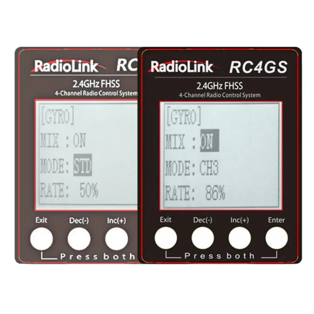 RadioLink RC4GS V3 2.4GHz 4CH Transmitter w/ R6FG Receiver - RobotShop