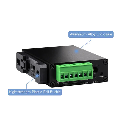 Waveshare Rail-Mount Serial Server, RS232/485/422 to RJ45 Ethernet Module