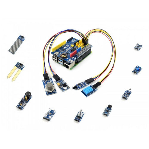 Raspberry Pi 4 Model B Sensor Kit w/ 13 Sensors & EU Plug w/o Raspberry Pi