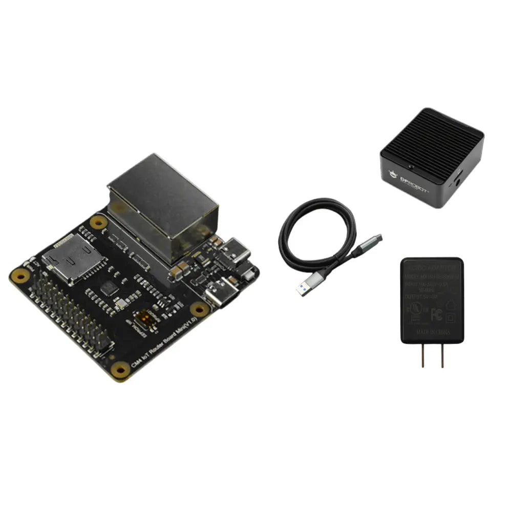 Raspberry Pi CM4 IoT Router Carrier Board Mini w/ Case, Power Supply & Cable (US Standard)