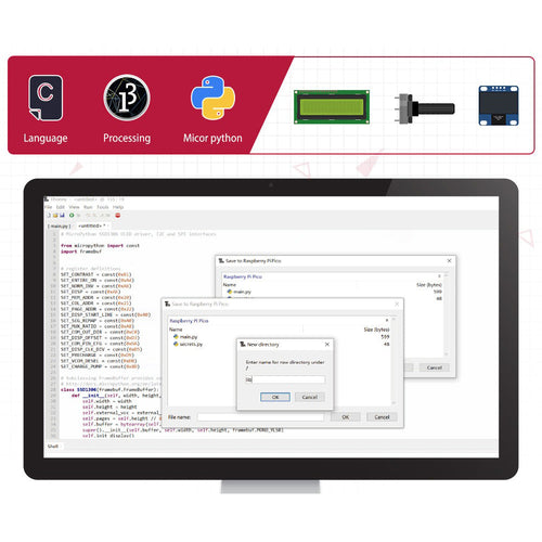 Raspberry Pi Pico W IoT Starter Kit w/ OLED Display & Multiple Sensors