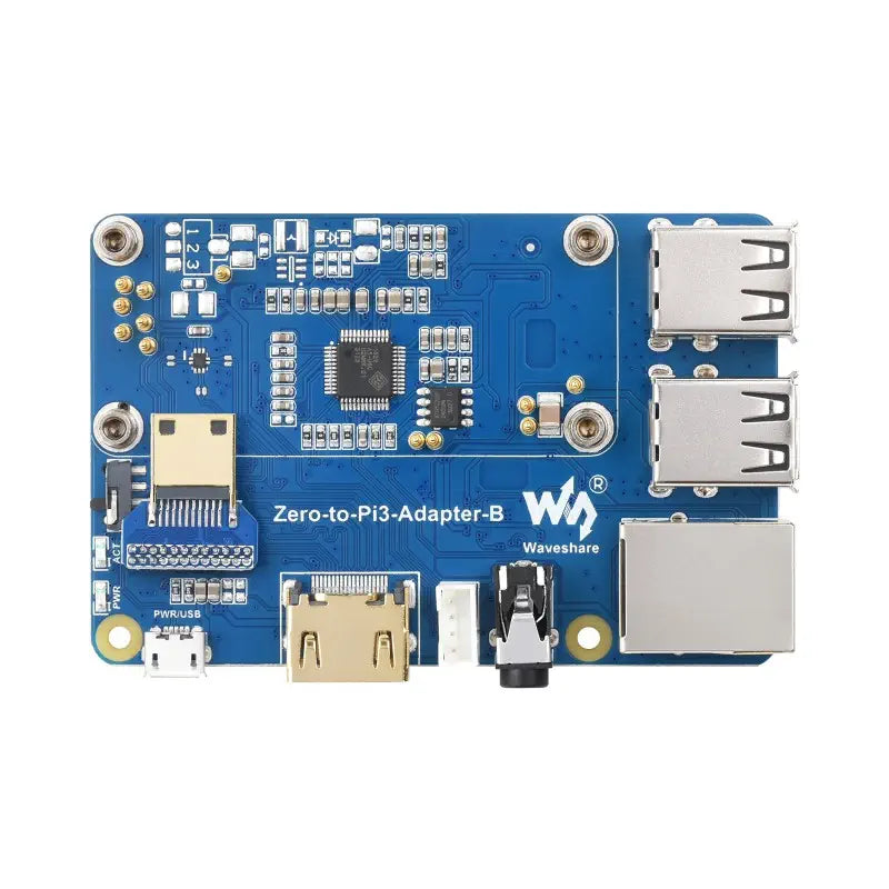 Waveshare Raspberry Pi Zero 2W to 3B Adapter, Solution for RPi 3 Model B/B+