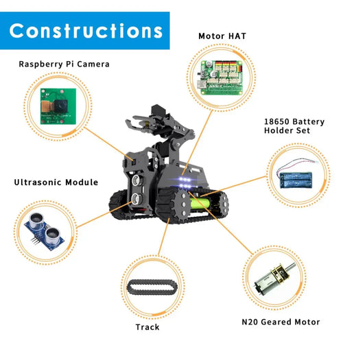 Adeept RaspTank WiFi Smart Robot Tank Kit for Raspberry Pi