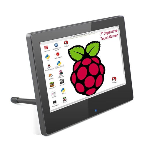 RC070P Raspberry Pi 7-Inch 1024x600 IPS Touchscreen Monitor w/ Built-in Speaker & Stand
