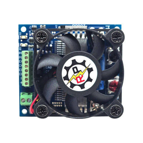 Robot Power Simple-H HV Dual Channel H-Bridge Controller 20A, 5-28V for 3-28V Logic w/ Fan