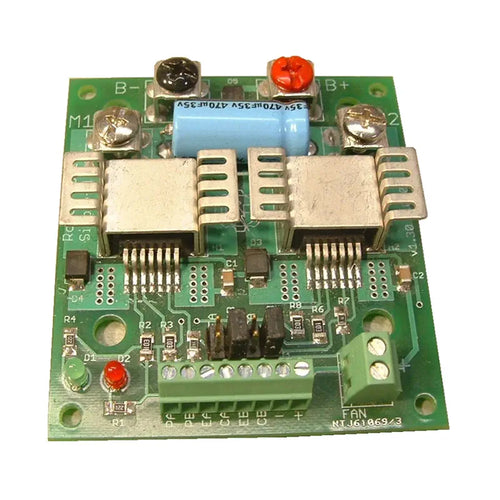 Robot Power Simple-H Dual Channel H-Bridge Controller 20A, 5-28V for 3-28V Logic w/ Fan