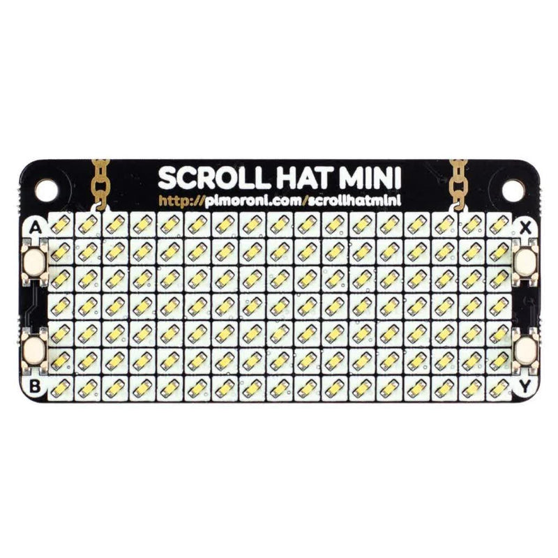 Pimoroni Scroll HAT Mini 17x7 LED Matrix for Raspberry Pi (White)