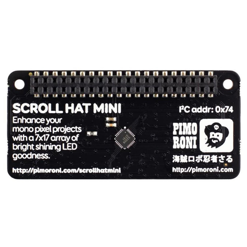 Pimoroni Scroll HAT Mini 17x7 LED Matrix for Raspberry Pi (White)