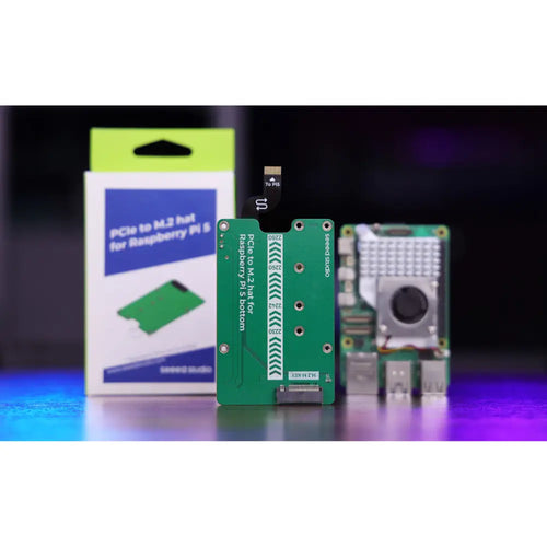 SeeedStudio PCIe to M.2 HAT for Raspberry Pi 5, Support NVMe SSD, Support Hailo8/8L