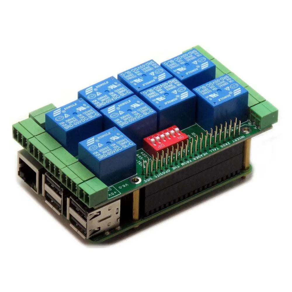 Sequent Microsystems 8 Relays 4A/120V 8-Layer Stackable HAT for Raspberry Pi