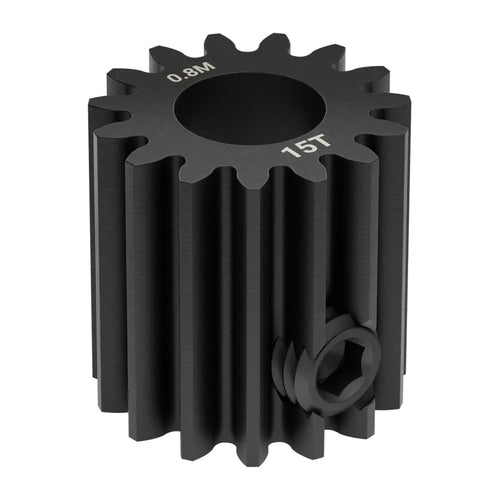 ServoCity 2303 Series Steel, MOD 0.8 Pinion Gear (1/4" Round Bore, 15 Tooth)