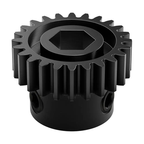 ServoCity 2303 Series Steel, MOD 0.8 Pinion Gear (8mm REX™ Bore, 24 Tooth)