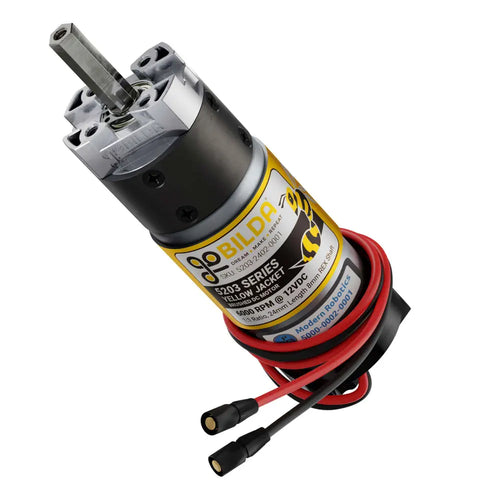 ServoCity 5202 Series Yellow Jacket Motor, REX™ Shaft w/ Encoder (1:1, 6000 rpm)